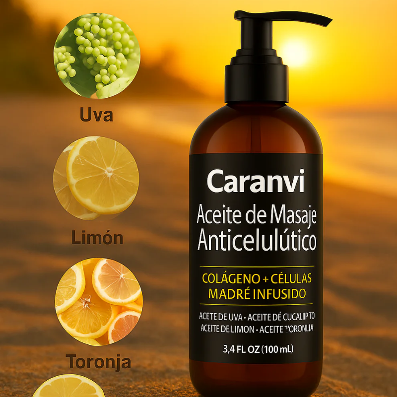 Aceite Anticelulitis con Colágeno Activo (Firmador Corporal) - Caranvi®